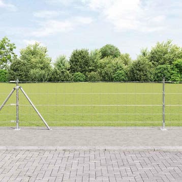 vidaXL Gelast Draadhek met Betonnen Basis 25 x 0,8 m, Verzenden, Nieuw, IJzer