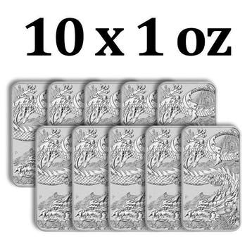 1 Troy Ounce - Zilver .999 - 10 x 2023 1 oz $1 AUD Australia