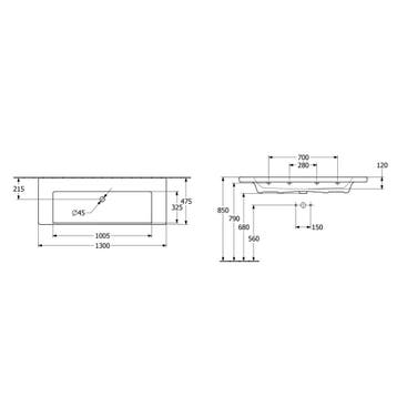 Wastafel Villeroy & Boch Subway 3.0 Met CeramicPlus 0, Ophalen of Verzenden, Nieuw
