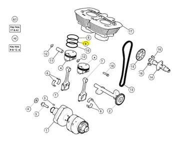 Royal Enfield RING, PISTON 2ND - 574134D Interceptor 650, Verzenden, Nieuw