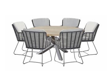 4 Seasons Outdoor Fabrice tuinset antraciet met Louvre tafel, Ophalen of Verzenden, Nieuw