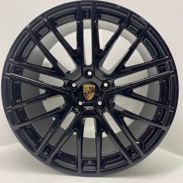 Porsche Cayenne E3 II 22 Sport Design Uni zwart met  banden, Ophalen, Gebruikt, Banden en Velgen, Overige maten
