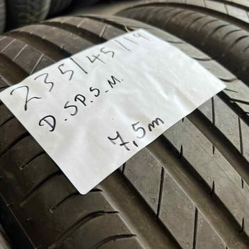 2 x Dunlop SP Sport Maxx 235-45-19 Zomerbanden 7,5mm, 19 inch, Gebruikt, Ophalen of Verzenden, 235 mm