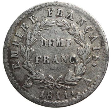 Frankrijk. Napoléon I (1804-1814). 1/2 Franc 1811-A, Paris