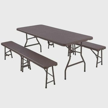 180cm Klaptafel met 2 Banken - Complete Set voor Buiten, Cam, Verzenden, Nieuw