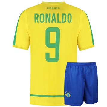 Brazilie Voetbaltenue Thuis Ronaldo - WK 2002 - Kind en, Sport en Fitness, Voetbal, Verzenden, Nieuw