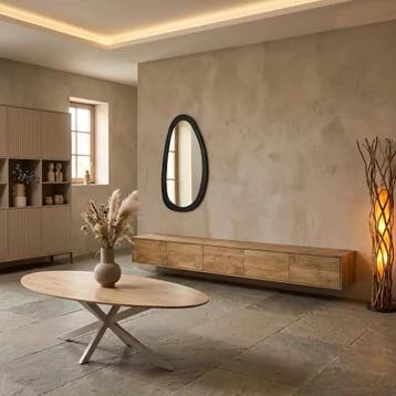 Zwevend tv meubel Vision Naturel Mangohout 280 cm | Starfurn, Huis en Inrichting, Ophalen of Verzenden, Nieuw