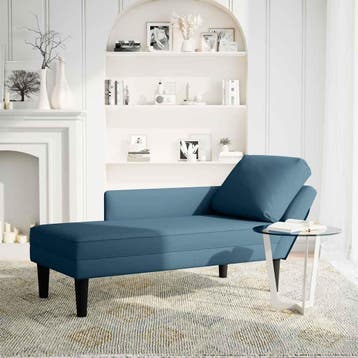 vidaXL Chaise longue met kussen en rechterarmleuning fluweel, Verzenden, Nieuw
