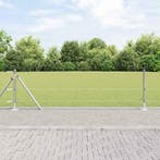 vidaXL Afrasteringspaal Zilverkleurig, Verzenden, Nieuw, IJzer