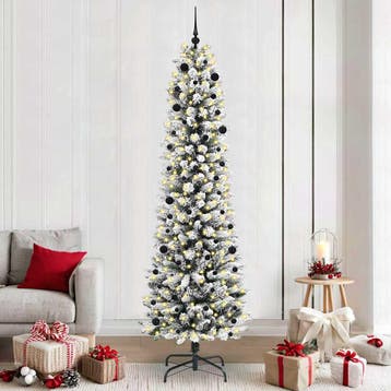vidaXL Kunstkerstboom Wit 240 cm PVC en Metaal en Plastic, Verzenden, Nieuw