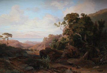 Johann Friedrich Stock (1800-1866) - Sicilian Landscape with