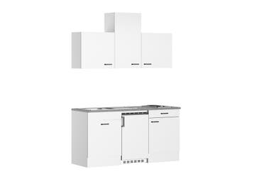 Voorraad: Keukenkasten | 150 cm breed | wit antraciet eiken, Ophalen of Verzenden, Nieuw, Wit
