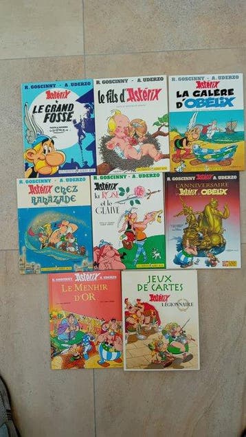 Astérix - 7x C + Coffret de jeux de cartes - 7 Album -, Nieuw