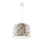 Ruitjesmotief hanglamp grijs, tienerkamer, Ophalen of Verzenden, Nieuw