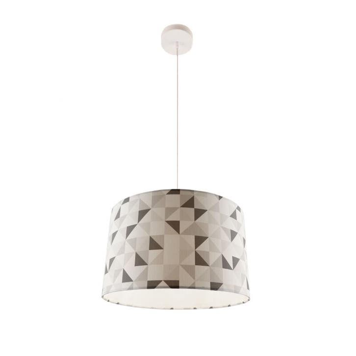 Ruitjesmotief hanglamp grijs, tienerkamer, Kinderen en Baby's, Kinderkamer | Inrichting en Decoratie, Nieuw, Ophalen of Verzenden