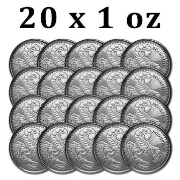 Tsjaad. 500 Francs 20 x 2022 1 oz 500 CFA Chad Scorpion