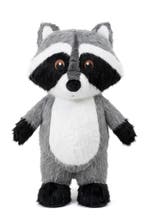 KIMU® Groot Opblaas Kostuum Wasbeer Grijs 2 Meter Opblaasbaa, Ophalen of Verzenden, Nieuw, Carnaval, Kleding