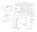 Kaptafel met LED Spiegel en Stopcontact met Opbergruimte, Verzenden, Nieuw