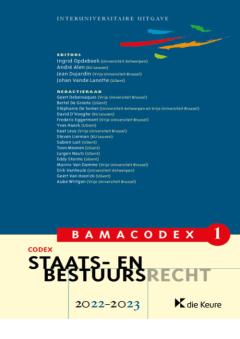 BAMACODEX 1 – Staats- en bestuursrecht 2022-2023, Verzenden, Gelezen, Ingrid Opdebeek