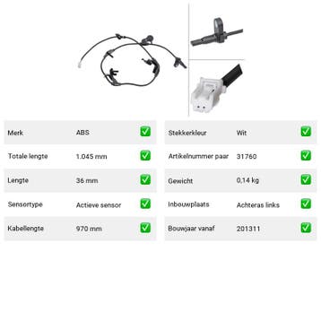 ABS-sensor Lexus NX 300h AWD (Z1) Van 2014-07 tot  - ABS-sen, Verzenden, Nieuw, Lexus