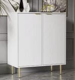 Wit Buffetkastje 75 cm – 2 Deuren, 6 Vakken & Goud Handvat, Verzenden, Nieuw