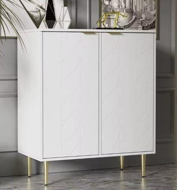 Wit Buffetkastje 75 cm – 2 Deuren, 6 Vakken & Goud Handvat, Huis en Inrichting, Keuken | Keukenelementen, Verzenden, Nieuw