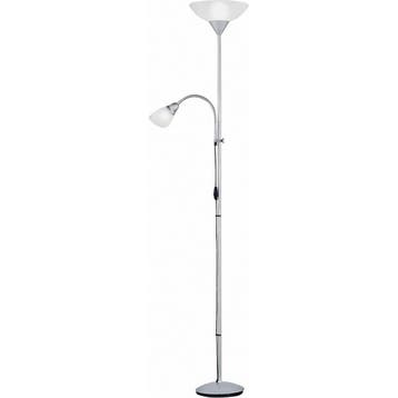 LED Vloerlamp - Trion Erza - E27 Fitting - Rond - Mat Titaan, Ophalen of Verzenden, Nieuw, Metaal
