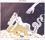 Spotprent over het goud van de gezonken Lutine (lijst optie), Verzenden