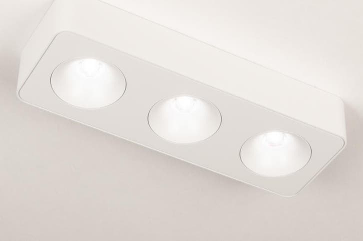Rietveld Spots - Wit - Metaal, Aluminium, Huis en Inrichting, Lampen | Hanglampen, Verzenden