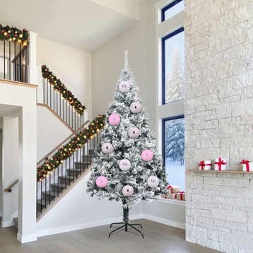 vidaXL Kerstbal Set XXL 3 st Roze Ø 25 cm Kunststof, Verzenden, Nieuw