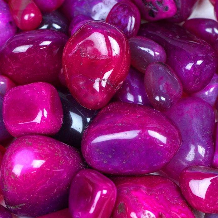 No Reserve - Levend roze agaat - getrommelde stenen - XL, Verzamelen, Mineralen en Fossielen