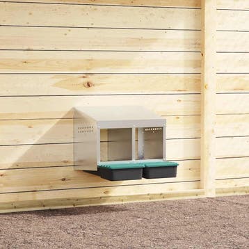 vidaXL Kippennestkast 2 compartimenten wandmontage, Dieren en Toebehoren, Knaagdieren en Konijnen | Hokken en Kooien, Verzenden
