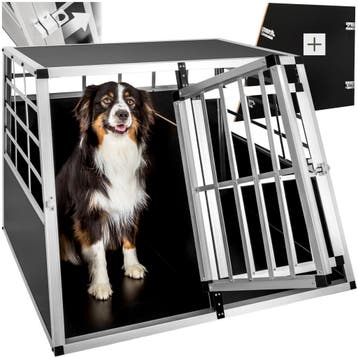 Hondentransportbench dubbel met een rechte achterwand, Dieren en Toebehoren, Hondenhokken, Verzenden, Nieuw