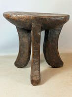 Antique three-legged stool is handmade in the Jimma region -