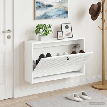 vidaXL Wandgemonteerde Schoenkast EDE 71 x 17 x 43 cm, Verzenden, Nieuw