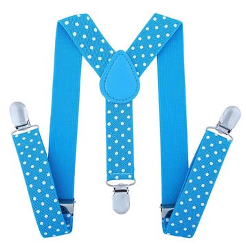 Fako Fashion - Kinder Bretels - Stippen - 65cm - Lichtblauw, Verzenden, Nieuw