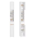 Hoge Badkamerkast 20 cm Breed – Met Lade en Deuren, Wit, Verzenden, Nieuw