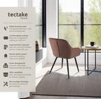 2dekans | tectake® Eetkamerstoel Marilyn - Gestoffeerde, Ophalen of Verzenden, Zo goed als nieuw, Bruin