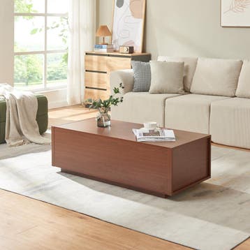 Salontafel Turur 104x50x40 cm walnootkleurig [en.casa], Verzenden, Nieuw