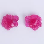 Zonder minimumprijs - 2 pcs Rood, Roze Robijn - 13.39 ct -, Sieraden, Tassen en Uiterlijk, Edelstenen, Nieuw