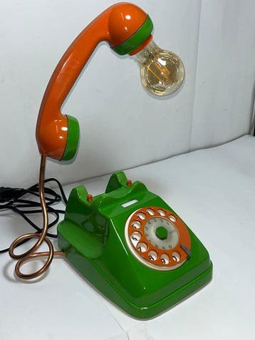 telefono lampada - Tafellamp - PVC, messing, metaal