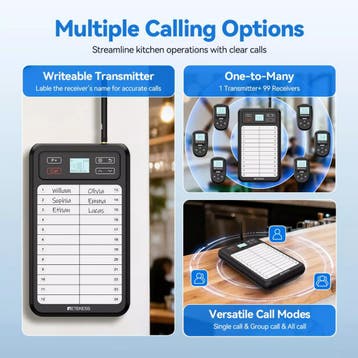Retekess TD037 Restaurant pager systeem voor keuken en pe..., Ophalen of Verzenden, Nieuw