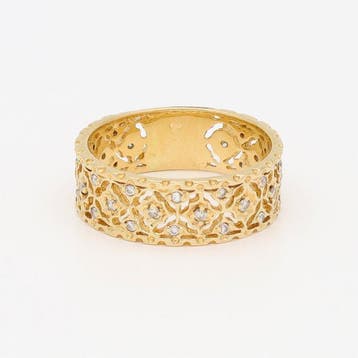 Ring - 18 karaat Geel goud Diamant (Natuurlijk), Sieraden, Tassen en Uiterlijk, Ringen, Nieuw