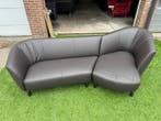 Bankstel Leolux Pupilla  lounge bruin design leren bank, Huis en Inrichting, Design, Hoekbank, Driepersoons, Leer