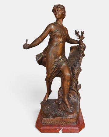 Eugène Marioton (1857-1933) - sculptuur, Reconnaissance - 56