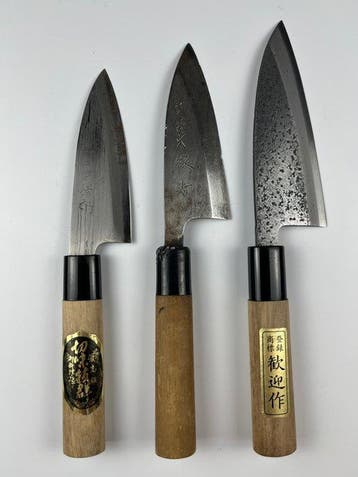 Traditional Japanese Ko-Deba & Petty knives; by Seki