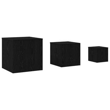 Bijzettafels Zwart Eiken | 45x45cm | Laatste Stuk!, 45 tot 60 cm, Minder dan 55 cm, Vierkant, Ophalen of Verzenden