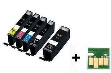 Set Canon PGI550 CLI551 pgi-550 cli-551 huismerk MET CHIP, Verzenden, Nieuw, Canon