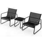 LIVSK 3-delige Metalen Conversatieset - Ergonomische Stoelen, Verzenden, Nieuw
