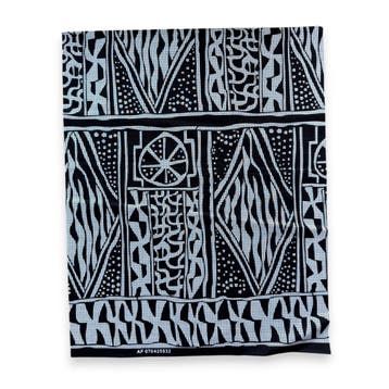 Fat Quarter Afrikaanse Wax Print Stof - Zwart Wit FTQ 8709 -, Ophalen of Verzenden, Nieuw